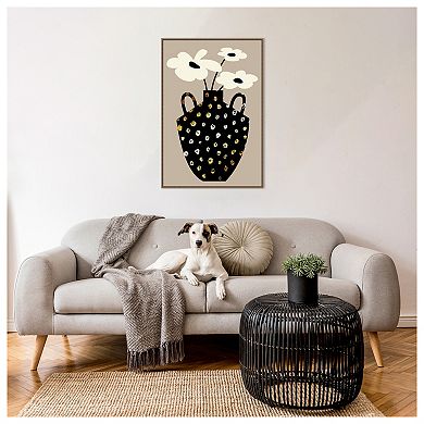 Vase Floral Ii By Incado Framed Canvas Wall Art Print