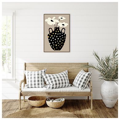 Vase Floral Ii By Incado Framed Canvas Wall Art Print