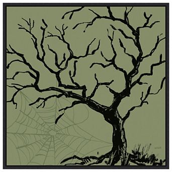 Haunted Halloween V By Anne Tavoletti Framed Canvas Wall Art Print