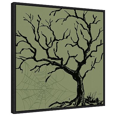 Haunted Halloween V By Anne Tavoletti Framed Canvas Wall Art Print