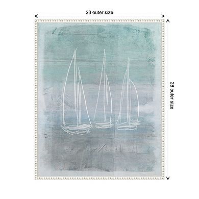 Sailboat Memory I By Dan Meneely Framed Canvas Wall Art Print