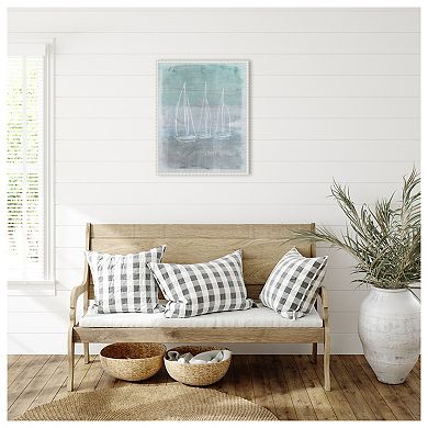 Sailboat Memory I By Dan Meneely Framed Canvas Wall Art Print