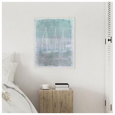 Sailboat Memory I By Dan Meneely Framed Canvas Wall Art Print