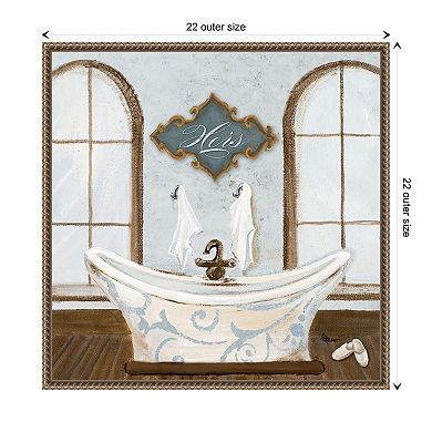 Villa Bath I By Gina Ritter Framed Canvas Wall Art Print