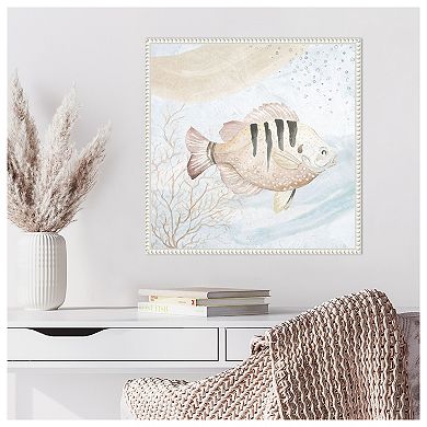 Ocean Oasis Waves Tropical Fish Ii By Patricia Pinto Framed Canvas Wall Art Print