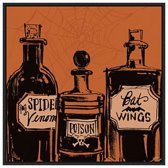 Haunted Halloween Ix By Anne Tavoletti Framed Canvas Wall Art Print