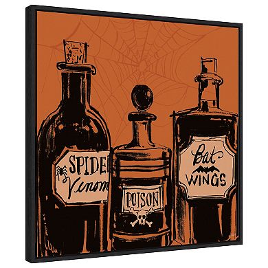 Haunted Halloween Ix By Anne Tavoletti Framed Canvas Wall Art Print