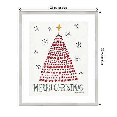 Merry Christmas Crop By Michael Mullan Wood Framed Wall Art Print