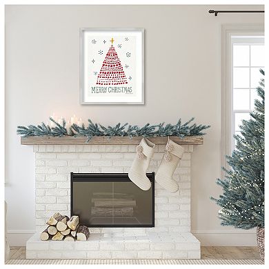 Merry Christmas Crop By Michael Mullan Wood Framed Wall Art Print