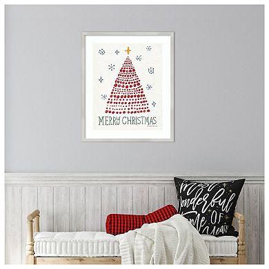 Merry Christmas Crop By Michael Mullan Wood Framed Wall Art Print