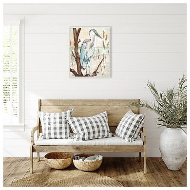 Heron On Branch I By Elizabeth Medley Framed Canvas Wall Art Print