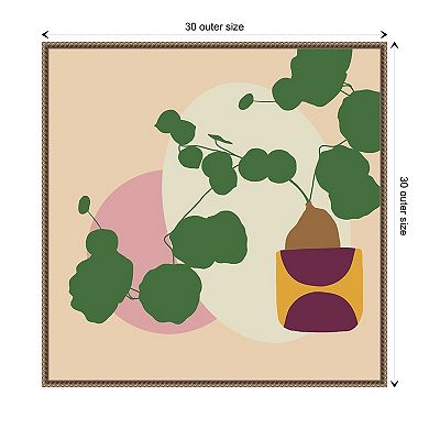 Mod Potted Plant 1i By Jen Bucheli Framed Canvas Wall Art Print