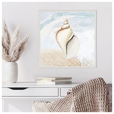Ocean Oasis Tropical Seashell I By Patricia Pinto Framed Canvas Wall Art Print