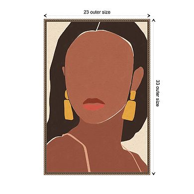Sun Kissed Woman Ii By Moira Hershey Framed Canvas Wall Art Print