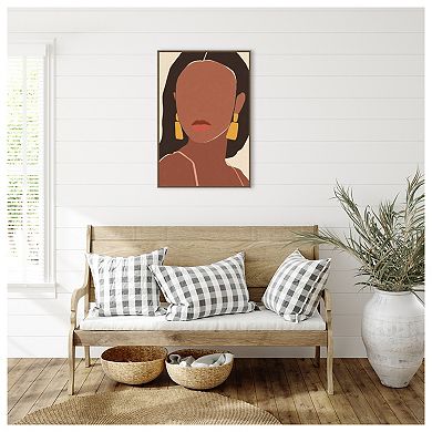 Sun Kissed Woman Ii By Moira Hershey Framed Canvas Wall Art Print