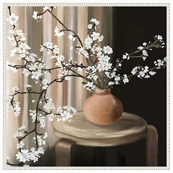 Still Life Blossoms By Elizabeth Medley Framed Canvas Wall Art Print