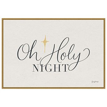 Oh Holy Night By Becky Thorns Framed Canvas Wall Art Print