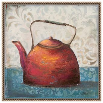 The Red Teapot By Patricia Pinto Framed Canvas Wall Art Print