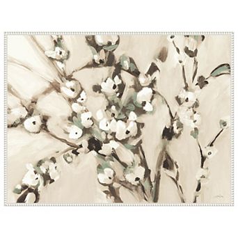 Wild Floral Branches Neutral By Katrina Pete Framed Canvas Wall Art Print