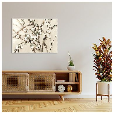 Wild Floral Branches Neutral By Katrina Pete Framed Canvas Wall Art Print
