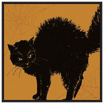 Haunted Halloween Vii By Anne Tavoletti Framed Canvas Wall Art Print