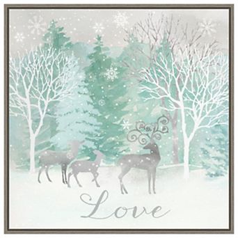 Peace On Earth Silver Iii By Cynthia Coulter Framed Canvas Wall Art Print