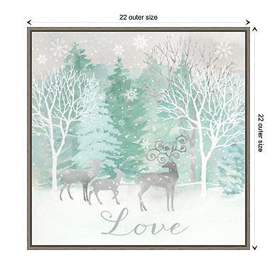 Peace On Earth Silver Iii By Cynthia Coulter Framed Canvas Wall Art Print