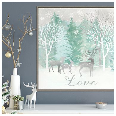 Peace On Earth Silver Iii By Cynthia Coulter Framed Canvas Wall Art Print