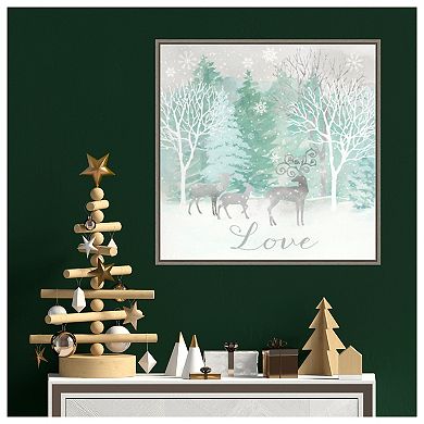 Peace On Earth Silver Iii By Cynthia Coulter Framed Canvas Wall Art Print