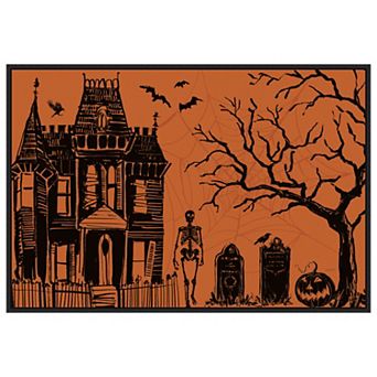 Haunted House I By Anne Tavoletti Framed Canvas Wall Art Print