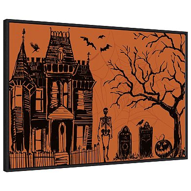 Haunted House I By Anne Tavoletti Framed Canvas Wall Art Print
