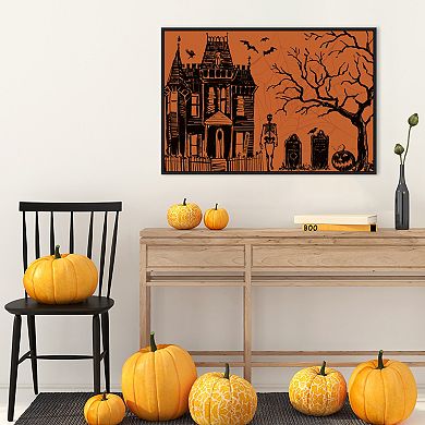 Haunted House I By Anne Tavoletti Framed Canvas Wall Art Print