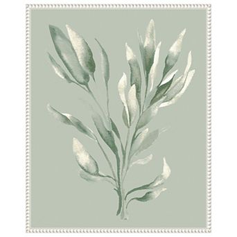 Tonal Green Ferns Ii By Elizabeth Medley Framed Canvas Wall Art Print