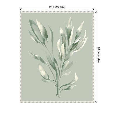 Tonal Green Ferns Ii By Elizabeth Medley Framed Canvas Wall Art Print