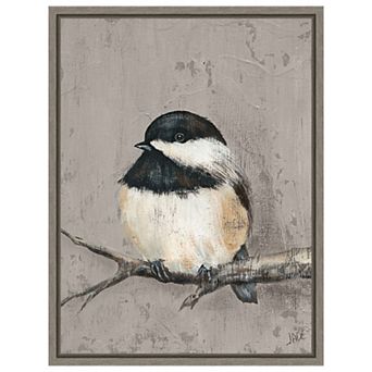 Winter Bird Iv By Jade Reynolds Framed Canvas Wall Art Print
