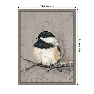 Winter Bird Iv By Jade Reynolds Framed Canvas Wall Art Print