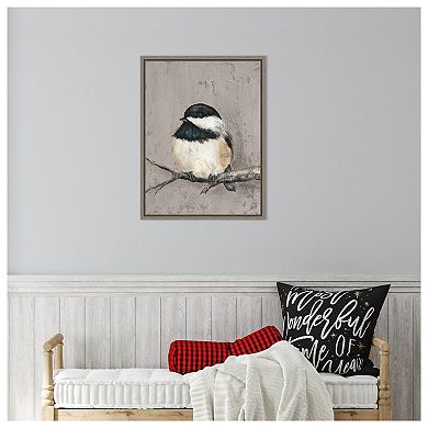 Winter Bird Iv By Jade Reynolds Framed Canvas Wall Art Print