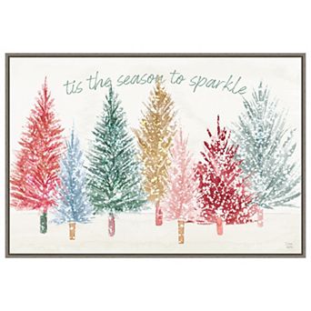 Holiday Sparkle I By Dina June Framed Canvas Wall Art Print