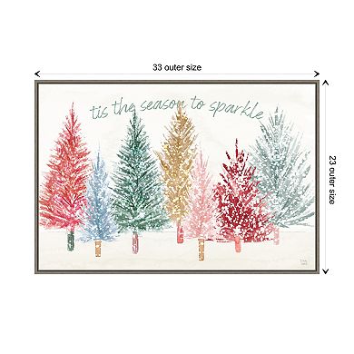 Holiday Sparkle I By Dina June Framed Canvas Wall Art Print