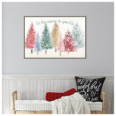 Holiday Sparkle I By Dina June Framed Canvas Wall Art Print