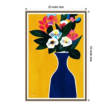 Sunshine Flowers By Bo Anderson Framed Canvas Wall Art Print