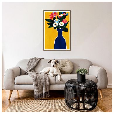Sunshine Flowers By Bo Anderson Framed Canvas Wall Art Print