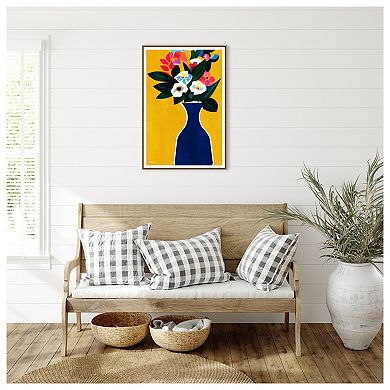 Sunshine Flowers By Bo Anderson Framed Canvas Wall Art Print