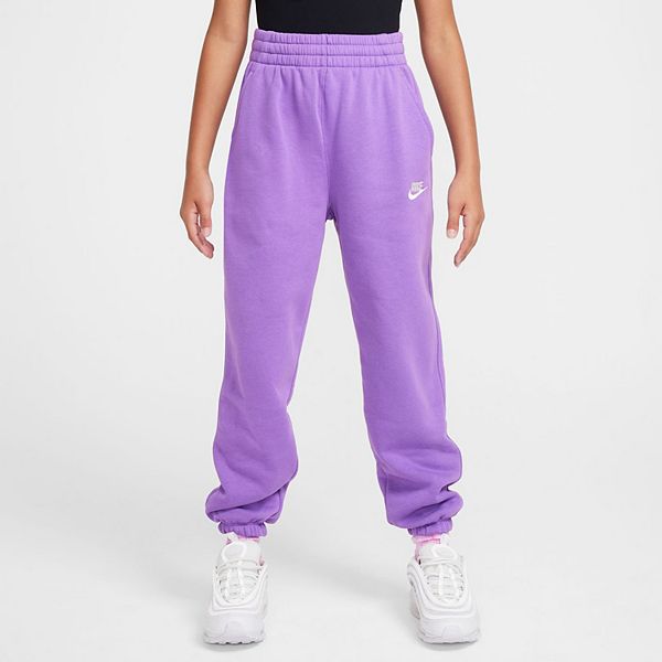 Girls 7 16 Nike Sportswear Classic Logo Club Oversized Fleece Pants