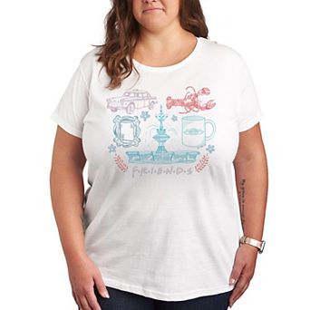 Plus Size Friends Icon Grid Graphic Tee