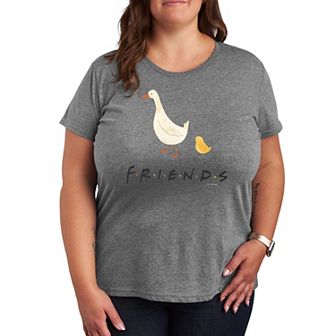 Plus Size Friends Goose Chicken Graphic Tee
