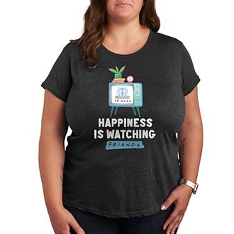 Plus Size Friends Watching Friends Graphic Tee