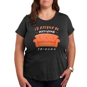 Plus Size Friends I'd Rather Be Watching Graphic Tee