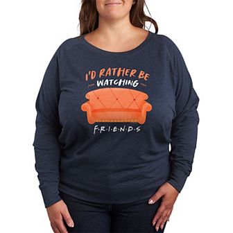 Plus Size Friends I'd Rather Be Watching Graphic Tee