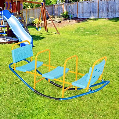 Outdoor Kids Seesaw Swivel Teeter for 3 to 8 Years Old
